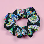 Day of the Dead Cats Cotton Scrunchie