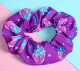 Purple Stabbed Heart Cotton Scrunchie