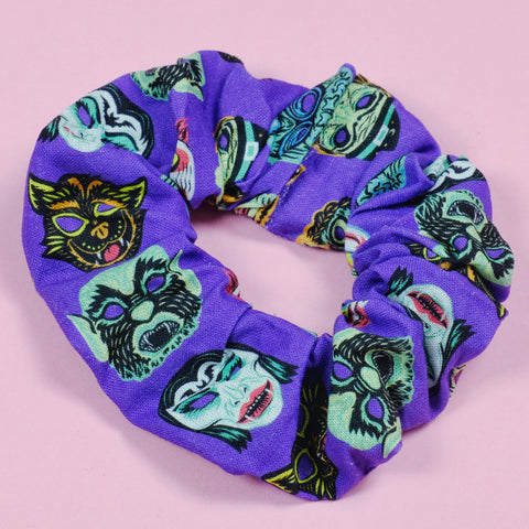 Halloween Masquerade Cotton Scrunchie