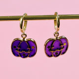 Pumpkin ‘stained glass’ earrings