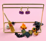 Pumpkin ‘stained glass’ earrings