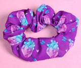 Purple Stabbed Heart Cotton Scrunchie