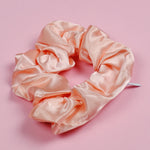 Hidden Zipper Satin Scrunchie