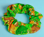 90s Cartoon Dinosaur Soft cotton Scrunchie