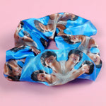 V Taehyung BTS blue skies Satin Scrunchie