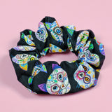 Day of the Dead Cats Cotton Scrunchie