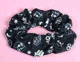 Black Occult Soft Cotton Scrunchie