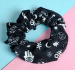 Black Occult Soft Cotton Scrunchie