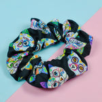 Day of the Dead Cats Cotton Scrunchie