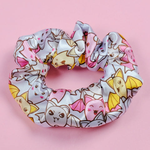 Chibi Bats Satin Scrunchie