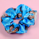 V Taehyung BTS blue skies Satin Scrunchie