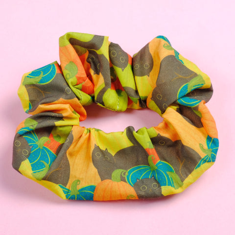 Pumpkin Patch Cats Scrunchie