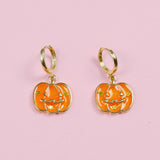 Pumpkin ‘stained glass’ earrings